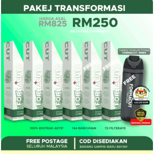 PAKEJ TRANSFORMASI PROMO ( 4 KOTAK FORMACUT + FREE 2 KOTAK + 1 TUMBLER EXCLUSIVE )