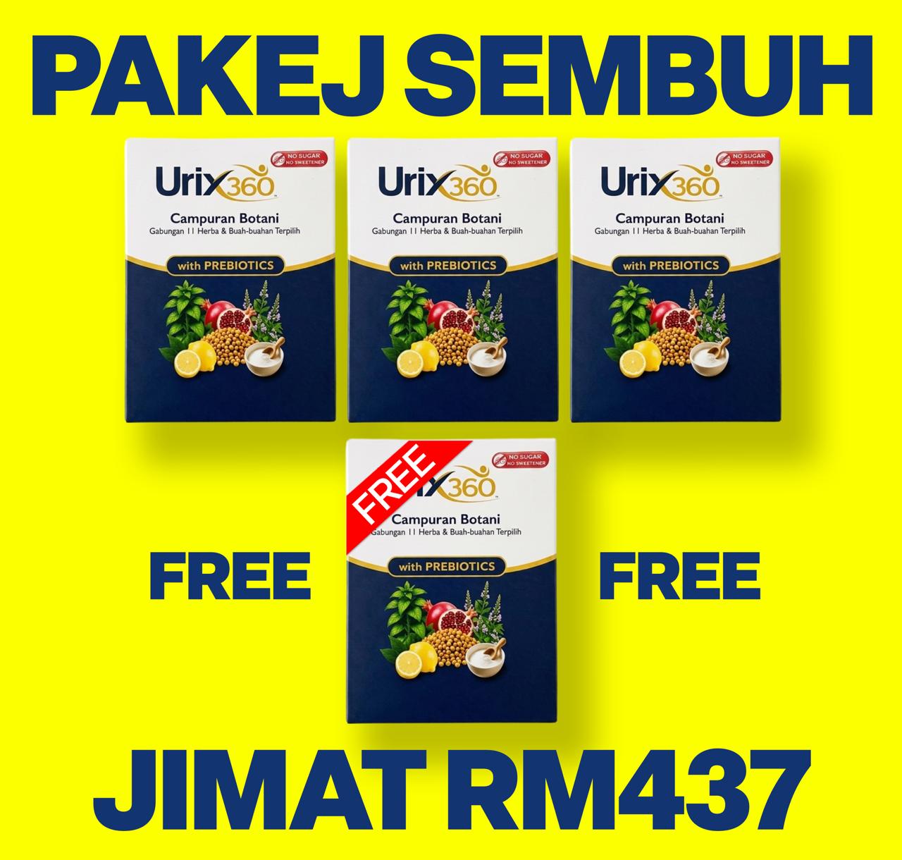 URIX360 PAKEJ SEMBUH ( 3 KOTAK URIX + FREE 1 KOTAK URIX )