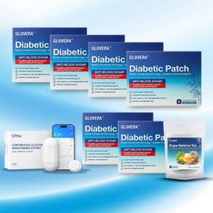 PAKEJ KONSISTEN (4 KOTAK GLUVERA PATCH + FREE GLUCOSE METER + FREE 2 KOTAK + FREE 1 TEH )